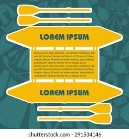 Card with elements of tourist equipment for your business, web sites, presentations, advertising etc.