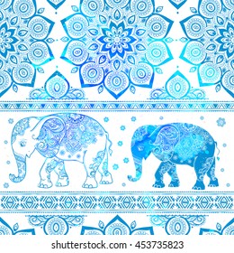 Card with Elephant. Frame of animal made in vector. Pattern Illustration for design, pattern, textiles. Hand drawn map with Elephant. Use for children's clothes, pajamas svg
