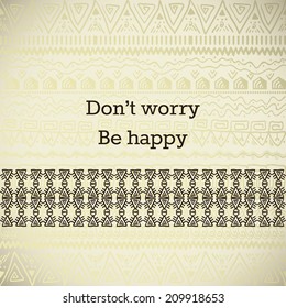 Card with ethnic background