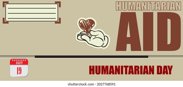 Card for event August day Humanitarian Day