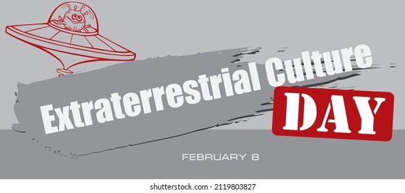 Card for event february day - Extraterrestrial Culture Day