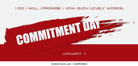 Card for event January day - Commitment Day