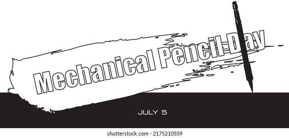 Card for event july day - Mechanical Pencil Day