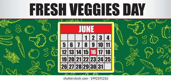Card for event june day Fresh Veggies Day