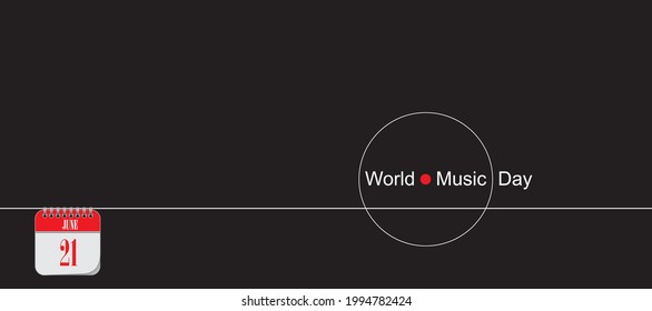 Card for event june day World Music Day