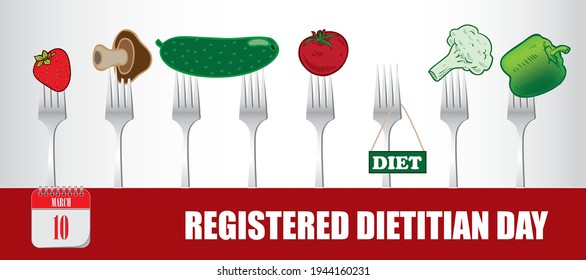 Card for event march day Registered Dietitian Day