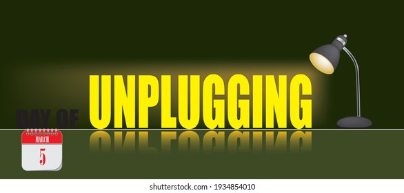 Card for event march day Day of Unplugging
