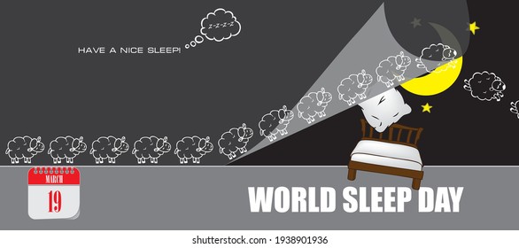 Card for event march day World Sleep Day