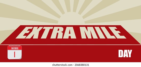 Card for event November day Extra Mile Day
