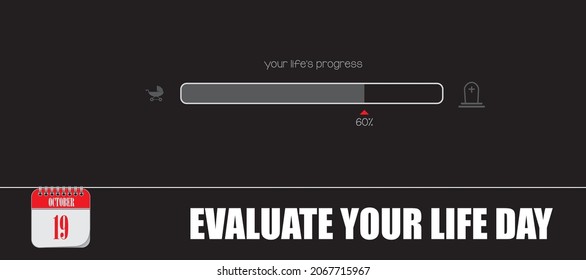 Card for event October day Evaluate Your Life Day