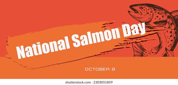 Card for event October day - National Salmon Day