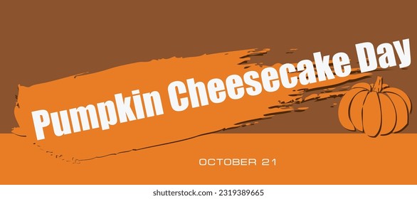 Card for event October day - National Pumpkin Cheesecake Day