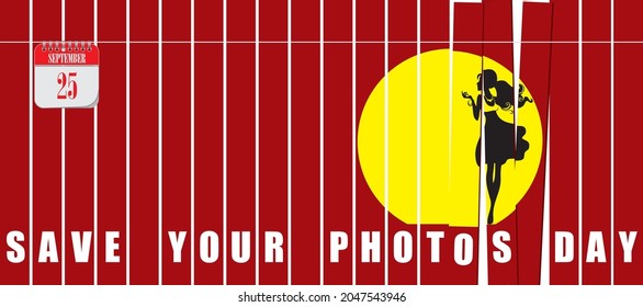 Tarjeta para el evento Día de septiembre Guardar sus fotos Día