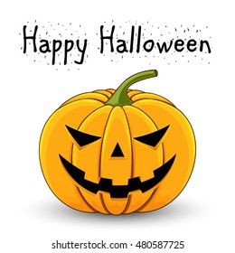 card with a evil pumpkin for Halloween.
