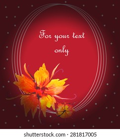 card with exotic flowers