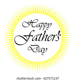 Card father's day text, isolated