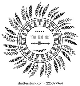 Card with feathers for your design.