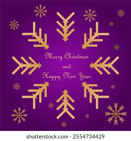 The card features a rich gradient background transitioning from deep purple at the center to darker navy tones on the edges.