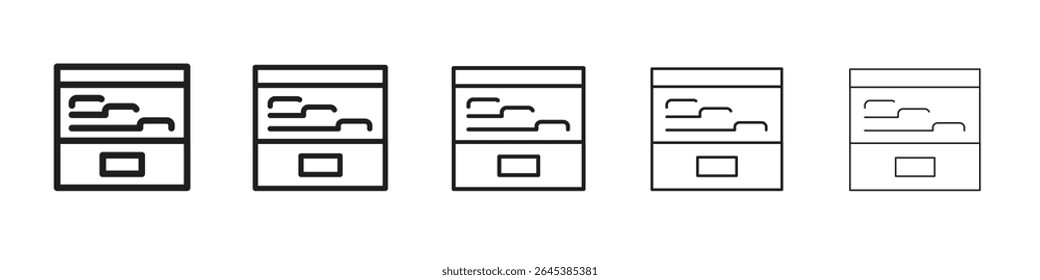 Card file box icon vector illustration isolated