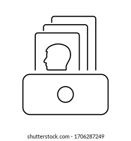 Umriss-Symbol für Kartendateien, Dokumente, Katalog, Informationspapier