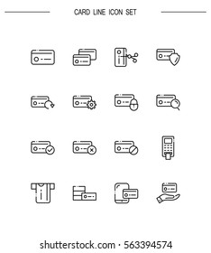 Card flat icon set. Collection of high quality outline symbols for web design, mobile app. Card vector thin line icons or logo.