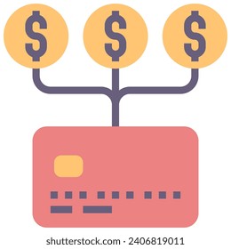 icono de estilo plano de tarjeta para ui, ux, web, app, folleto, volante y diseño de presentación, etc.