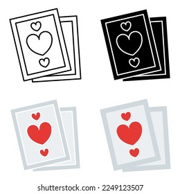 Card in flat style isolated