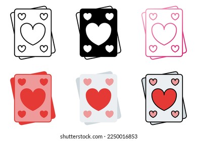 Card in flat style isolated