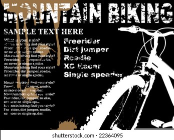 Card or flayer for mountain bikers