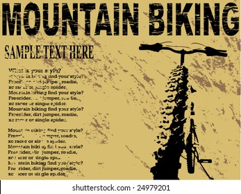 Card or flayer for mountain bikers