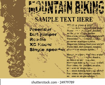 Karte oder Schicht für Mountainbiker
