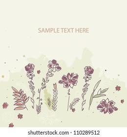 Card with a floral background