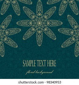 Card with floral decoration and place for text