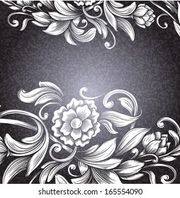 card with floral pattern
