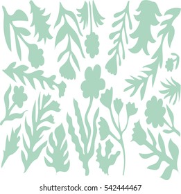 Card with floral pattern and hand drawn style texture. Design for poster, card, invitation, placard, brochure. Vector