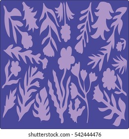 Card with floral pattern and hand drawn style texture. Design for poster, card, invitation, placard, brochure. Vector