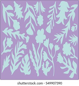 Card with floral pattern and hand drawn style texture. Design for poster, card, invitation, placard, brochure. Vector