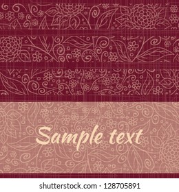 Card with a floral pattern and place for text, vector illustration