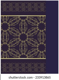 Card with floral pattern. Vector illustration.