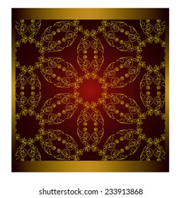 Card with floral pattern. Vector illustration.
