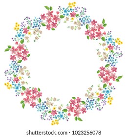 Tarjeta con estampado floral. Flores estilizadas.