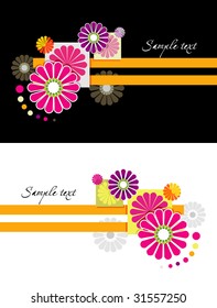 Card with florets