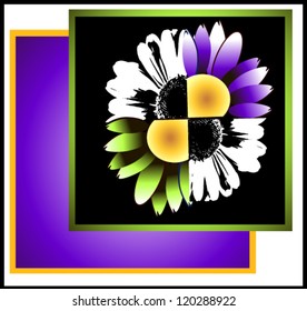 card with flower