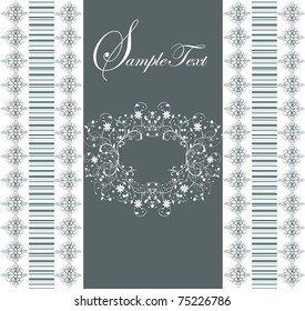  card with flower ornament