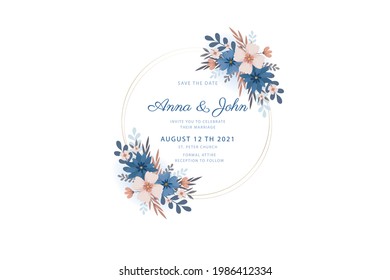 card with flower rose, leaves. Wedding concept. Floral poster, invite. Vector decorative greeting card or invitation design background,EPs-10