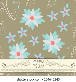 Card with flowers