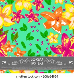 Card with flowers