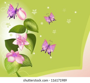 card with flowers