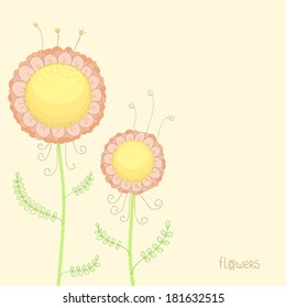 Card with flowers