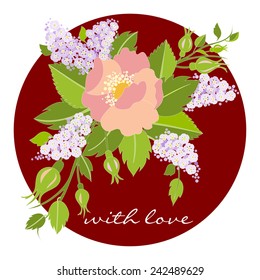 card with flowers